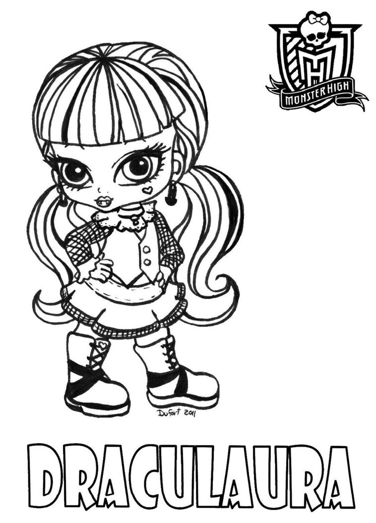 Coloriage Draculaura bebe