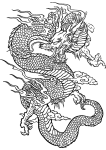 Coloriage dragon chinois