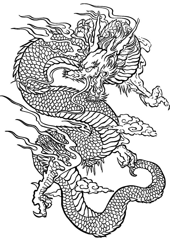 Chinese Dragon coloring page