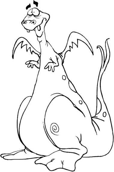 Funny Dragon coloring page