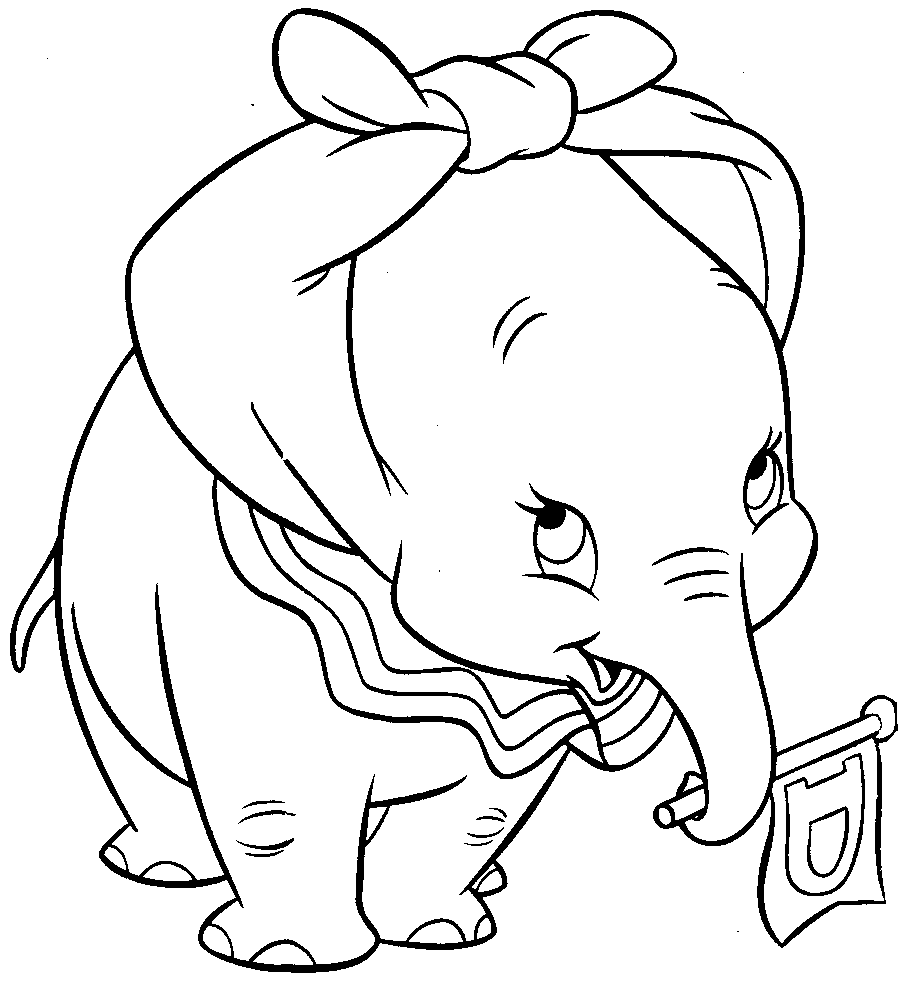 Disegno di Dumbo l'elefante da colorare