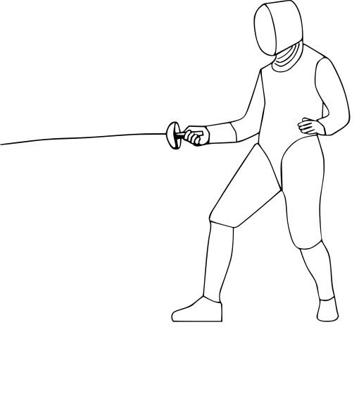 Fencing coloring page