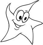 Starfish coloring page