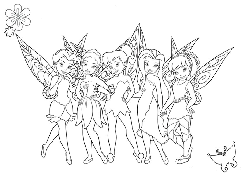 Tinkerbell And Her Friends coloring page