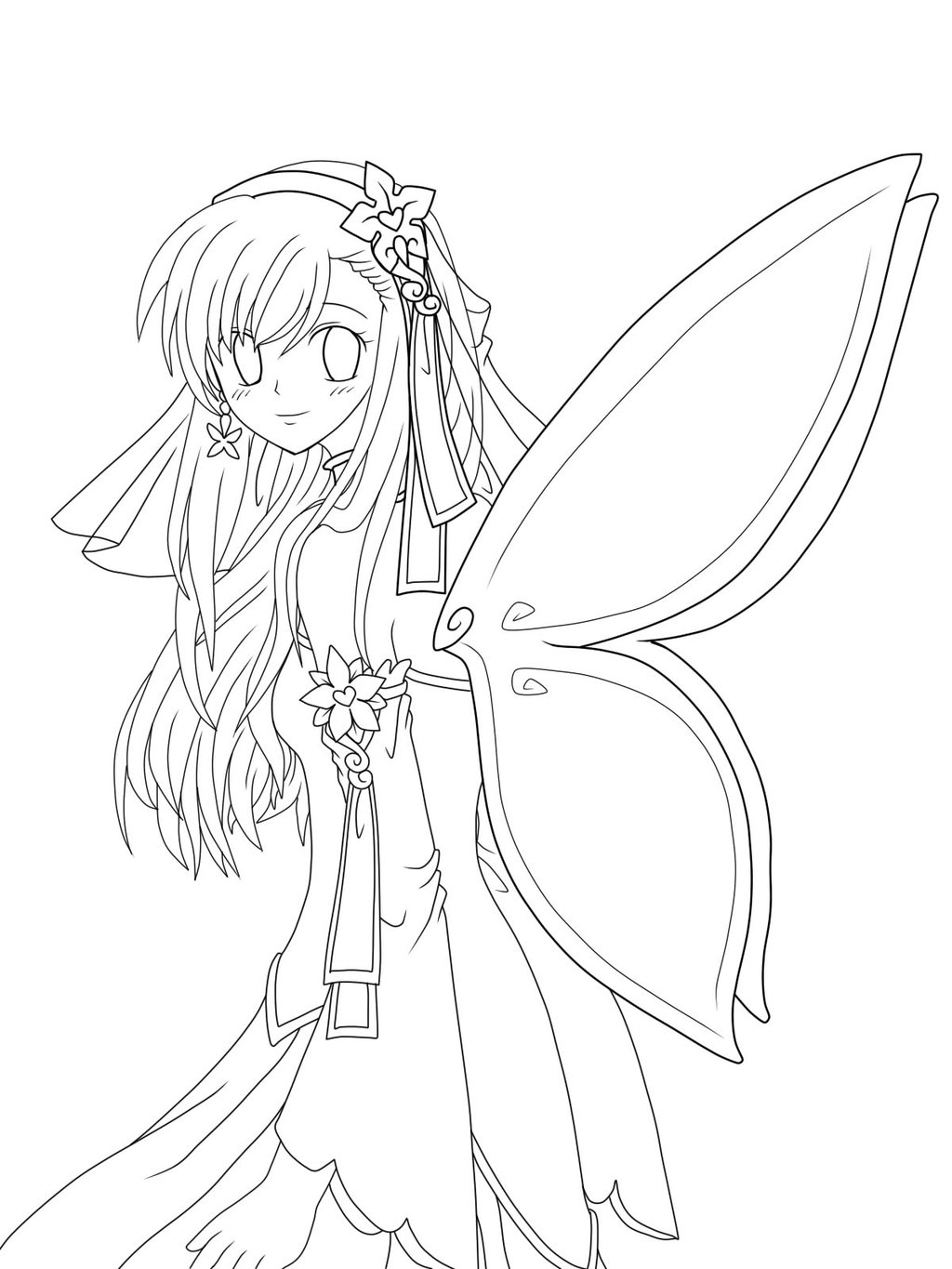 Fairy Manga coloring page