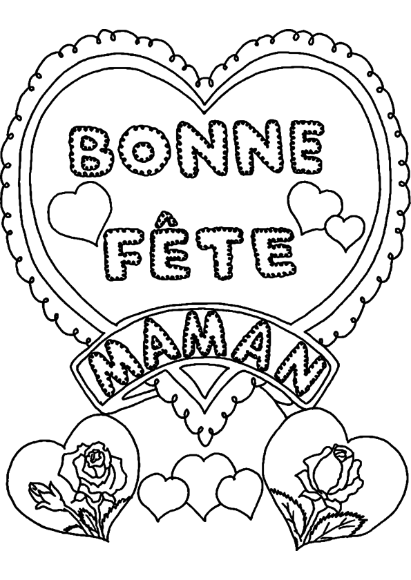 Coloriage fete des meres