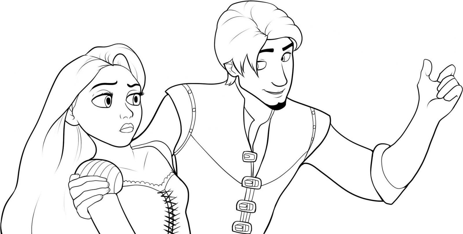 Flynn And Rapunzel coloring page