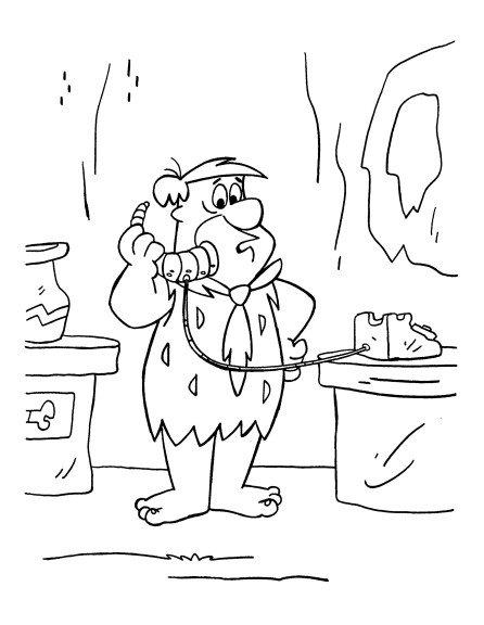 Fred Flintstone coloring page