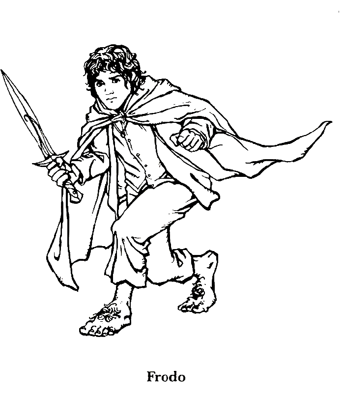 Disegno di Frodo Il Signore degli Anelli da colorare