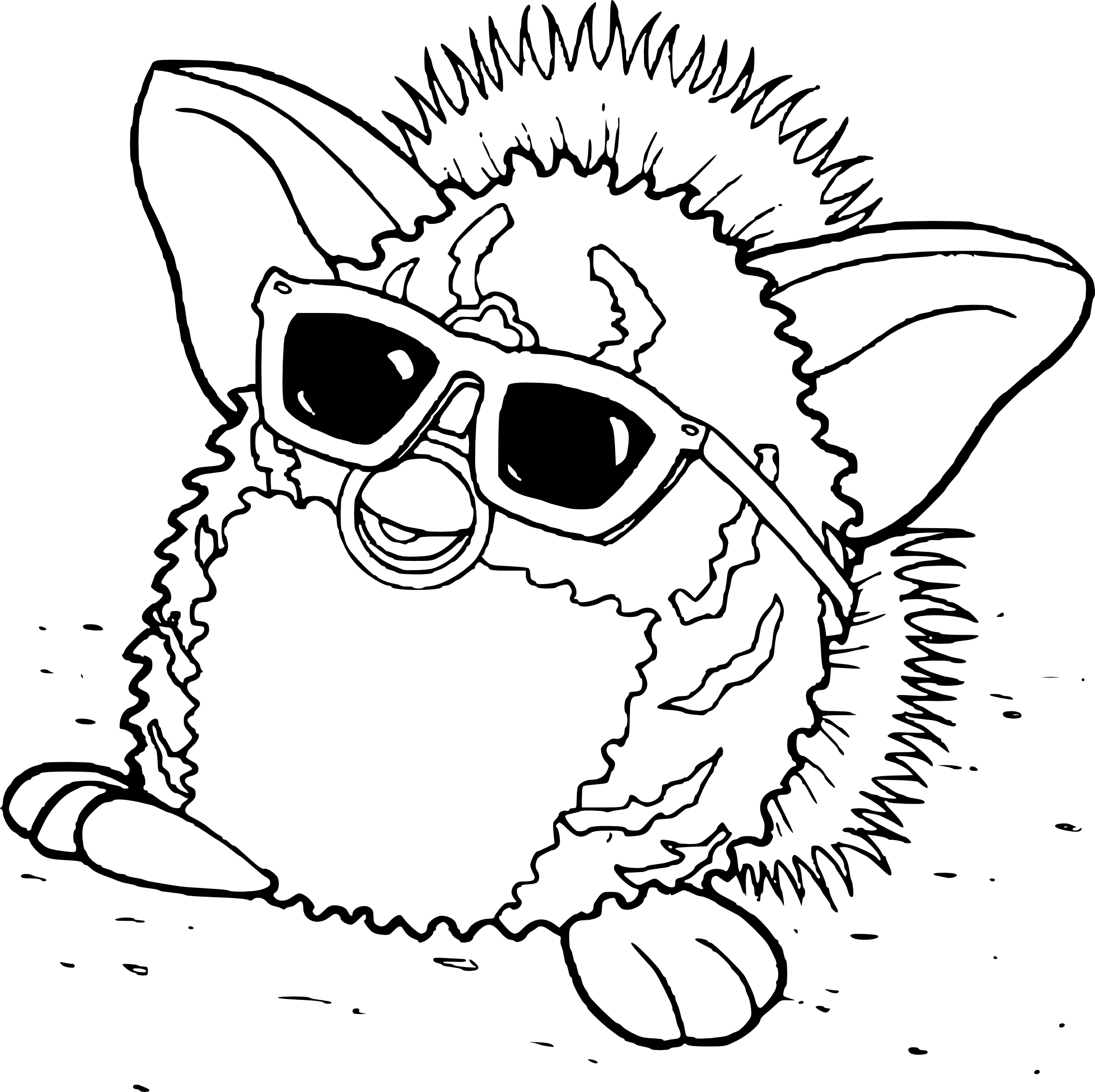 Furby coloring page