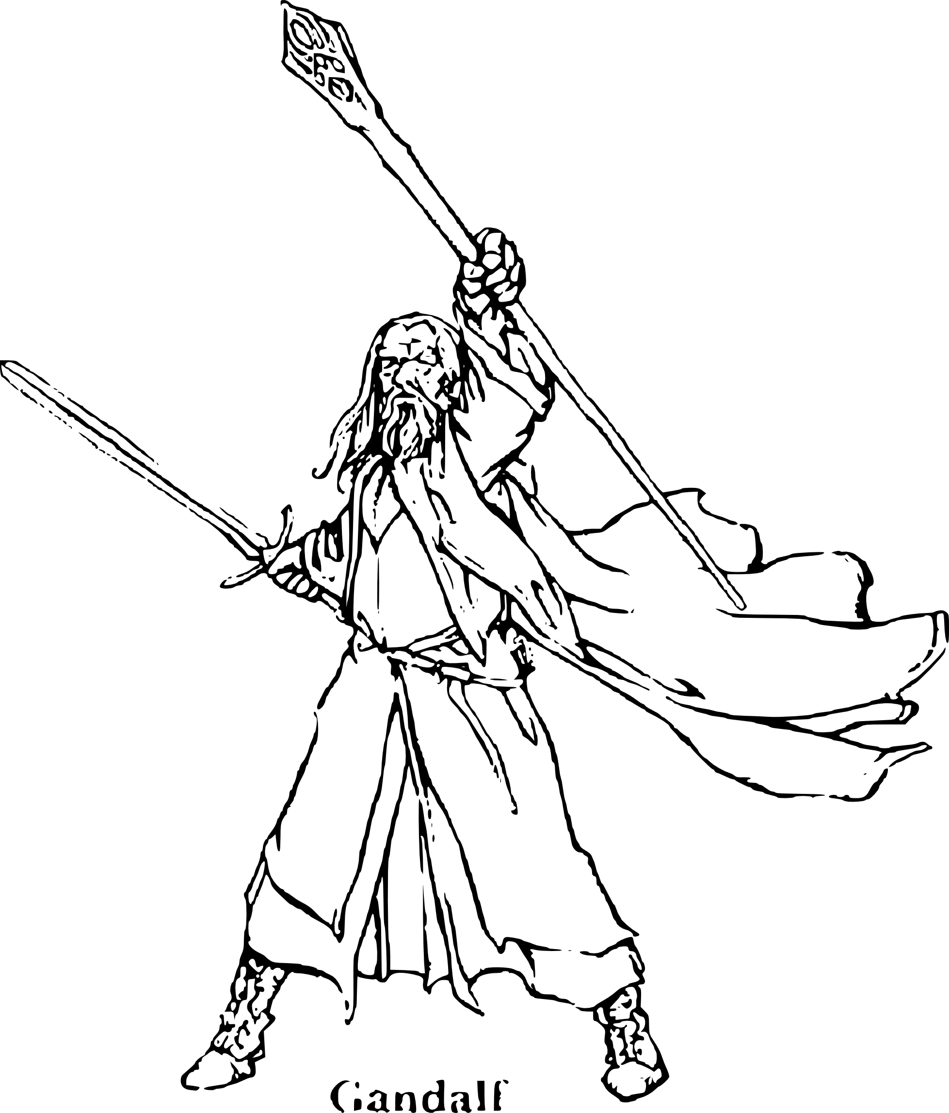 Gandalf The Lord Of The Rings coloring page