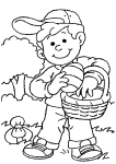 Boy At Easter coloring page
