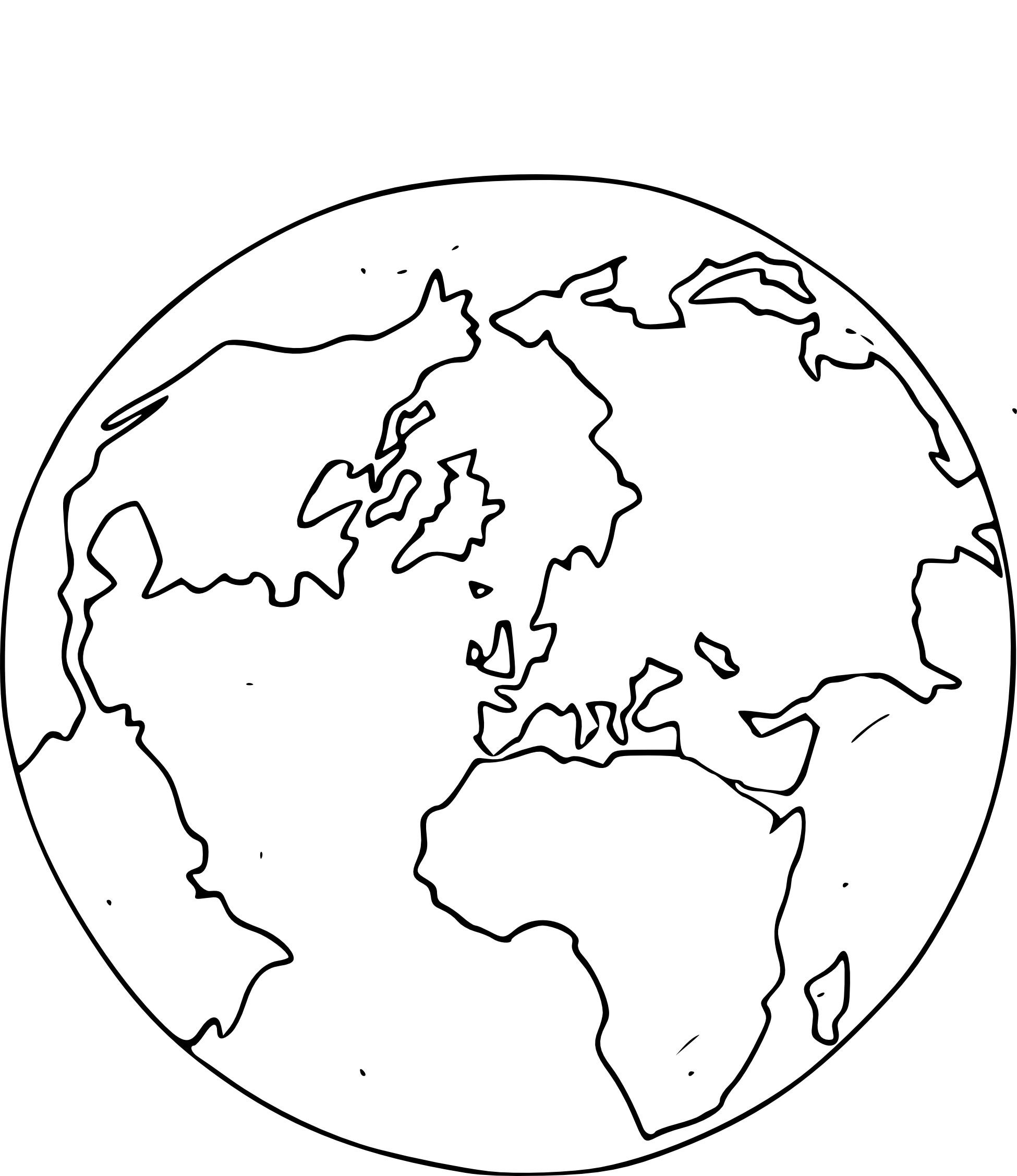 Earth Globe coloring page