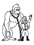 Gorilla Circus coloring page