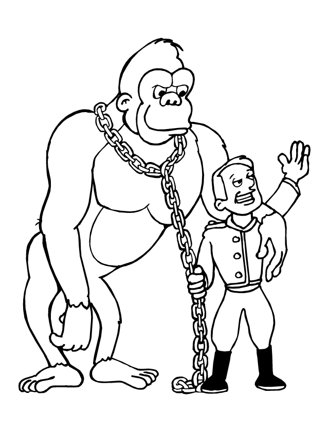 Gorilla Circus coloring page