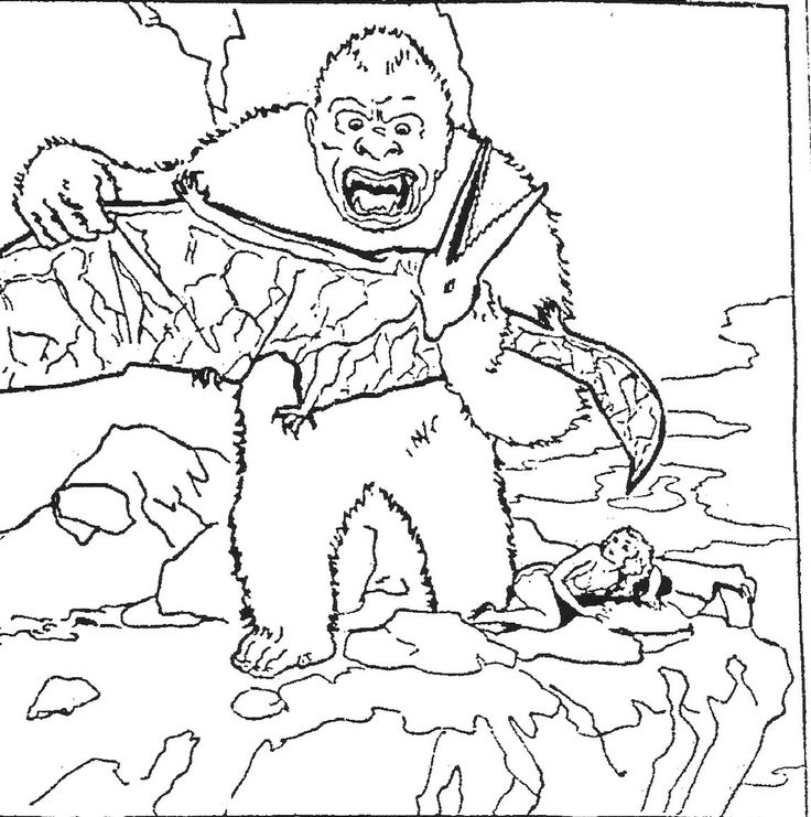 King Kong Gorilla coloring page - free printable coloring pages on  