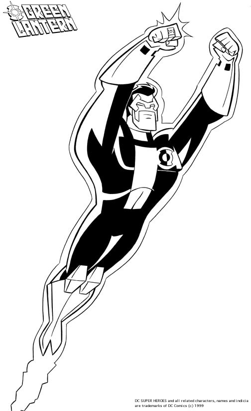 Green Lantern coloring page