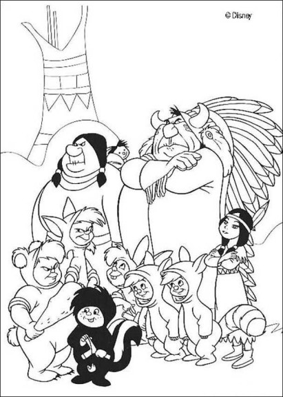 Indian Peter Pan coloring page