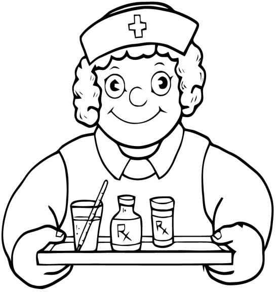 Nurse coloring page
