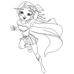 Young Supergirl coloring page