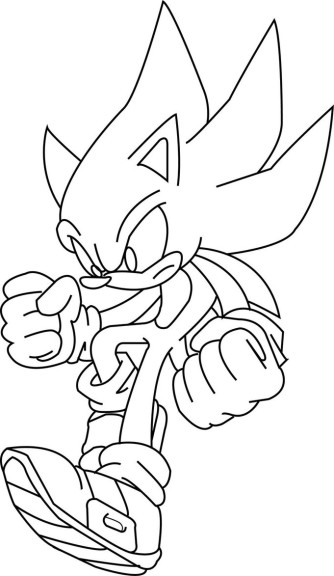 Coloriage Jeu Sonic