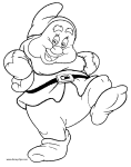 Joyful Of The 7 Dwarfs coloring page