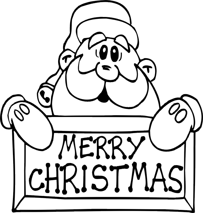 Merry Christmas coloring page