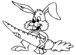 Carrot Rabbit coloring page