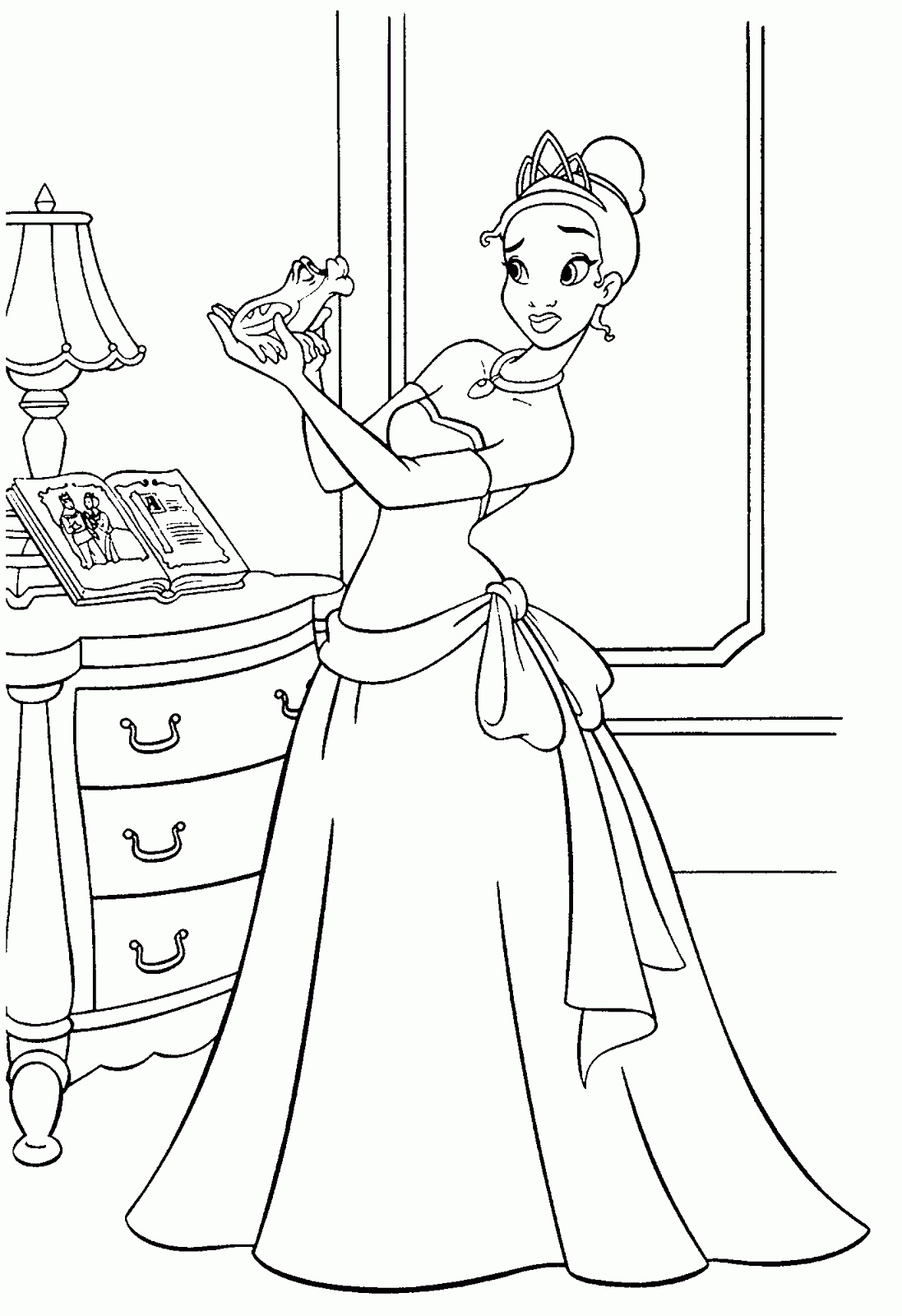 The Princess And The Frog coloring page