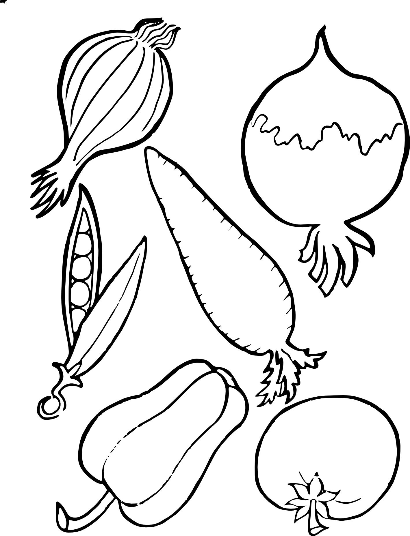 Vegetables coloring page