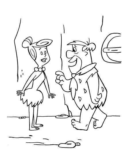 Disegno di Flintstones da colorare 2