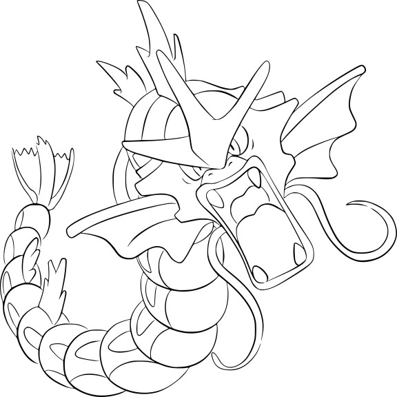 Gyarados Pokemon coloring page