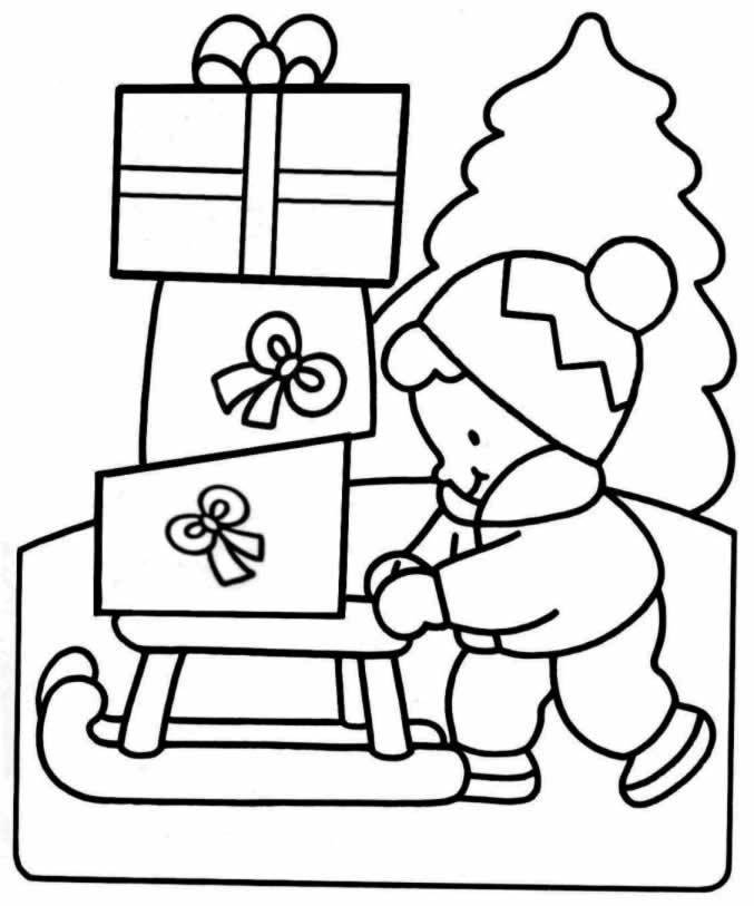 Christmas Sled coloring page