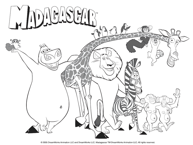 Coloriage Madagascar