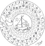 Mandala Boat coloring page