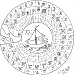 Coloriage mandala bateau