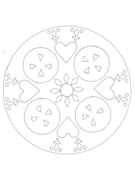 Disegno di Mandala bambino da colorare