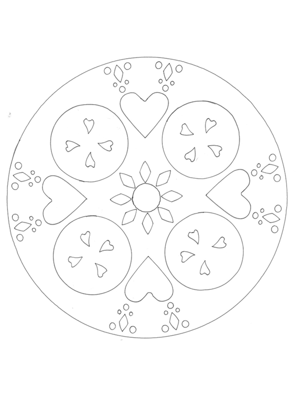 Disegno di Mandala bambino da colorare