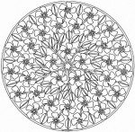 Coloriage mandala fleurs