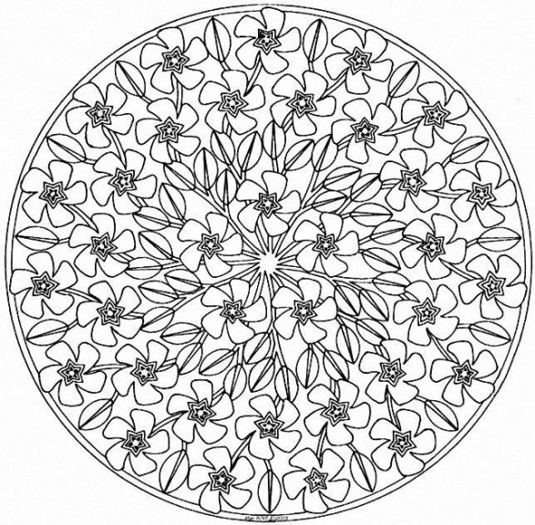 Mandala Flowers coloring page