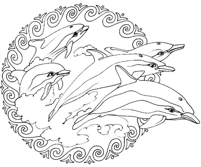 Sea Mandala coloring page