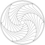 Disegno di Mandala a spirale da colorare