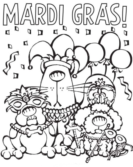 Coloriage Mardi Gras