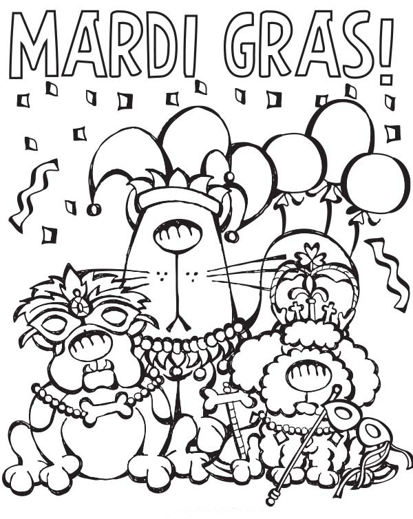 Mardi Gras coloring page