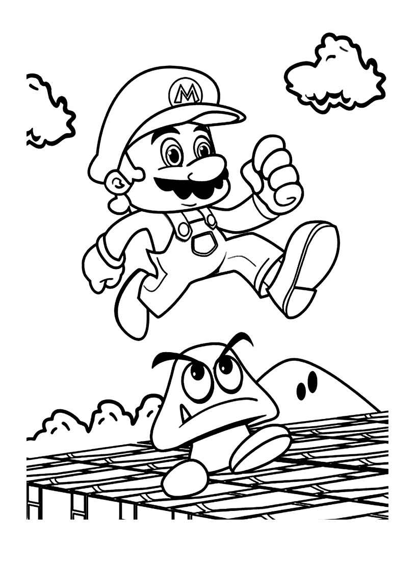 Disegno di Mario Gioco Scaricare Gratis da colorare