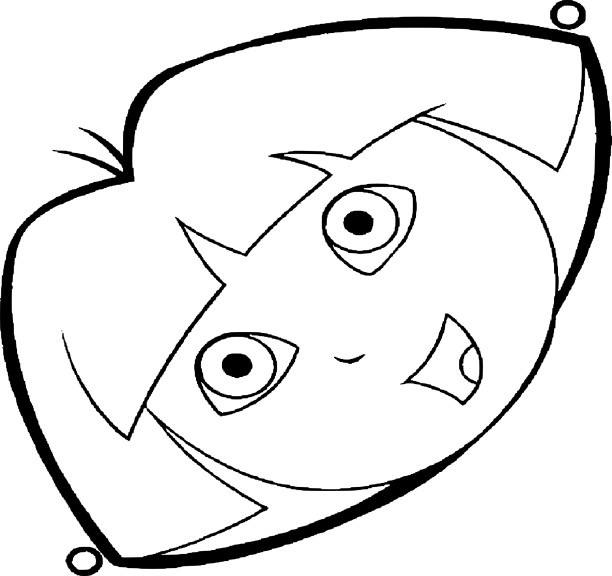 Dora Mask coloring page 2