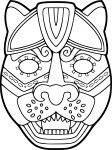Jaguar Mask coloring page