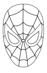 Coloriage masque Spiderman