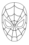 Spiderman Mask coloring page