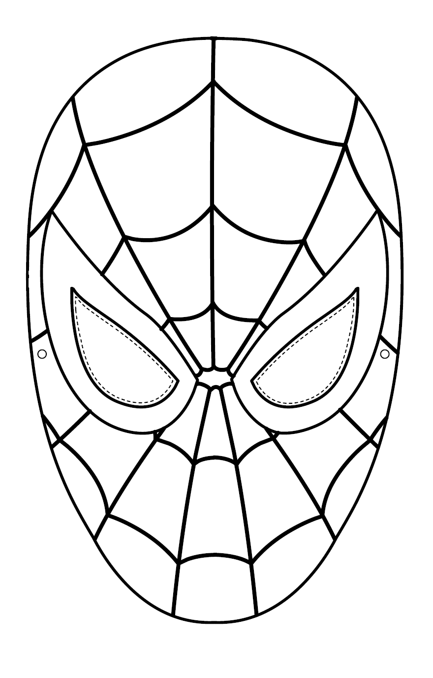 Coloriage masque Spiderman